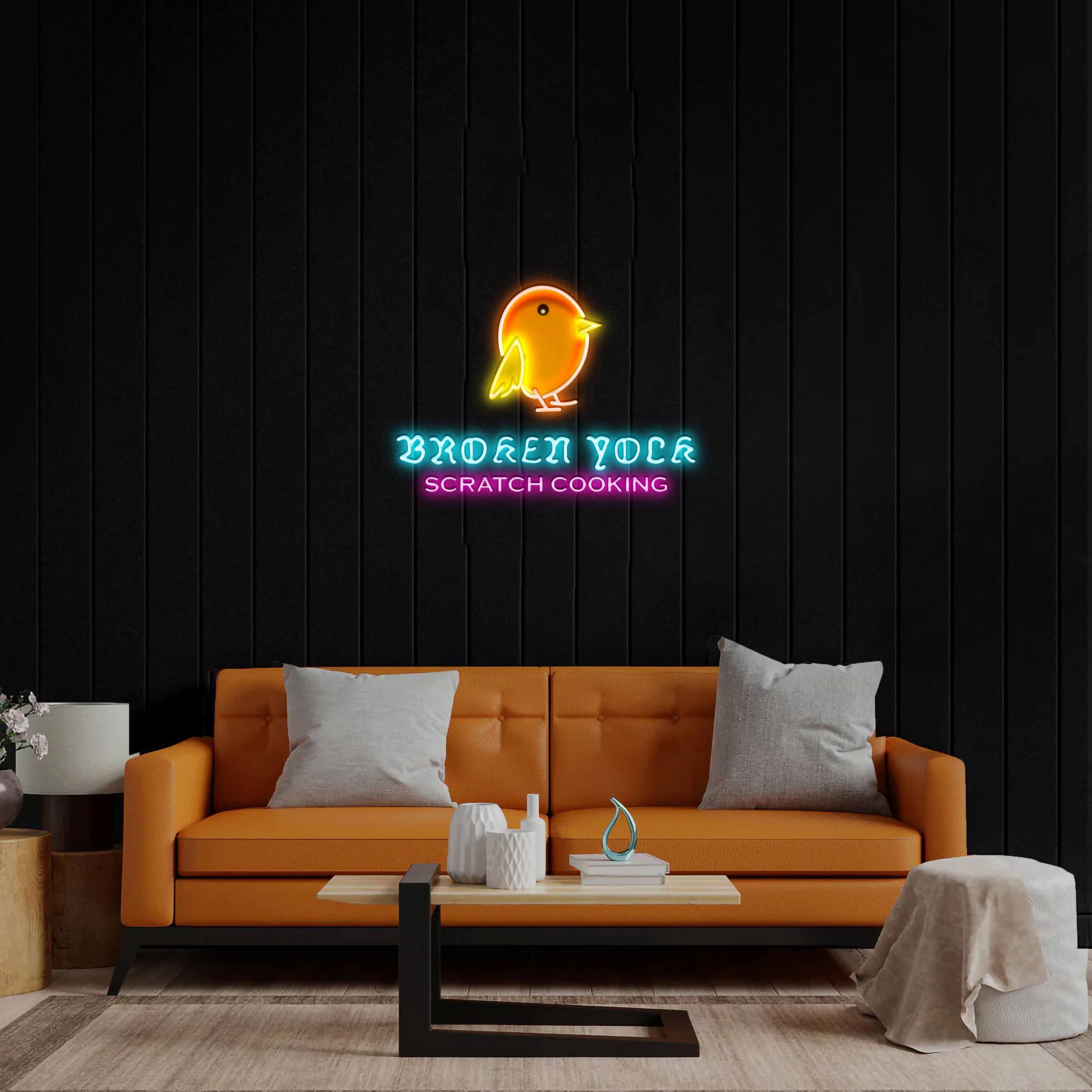 Broken Yolk - Premium Neon Artwork