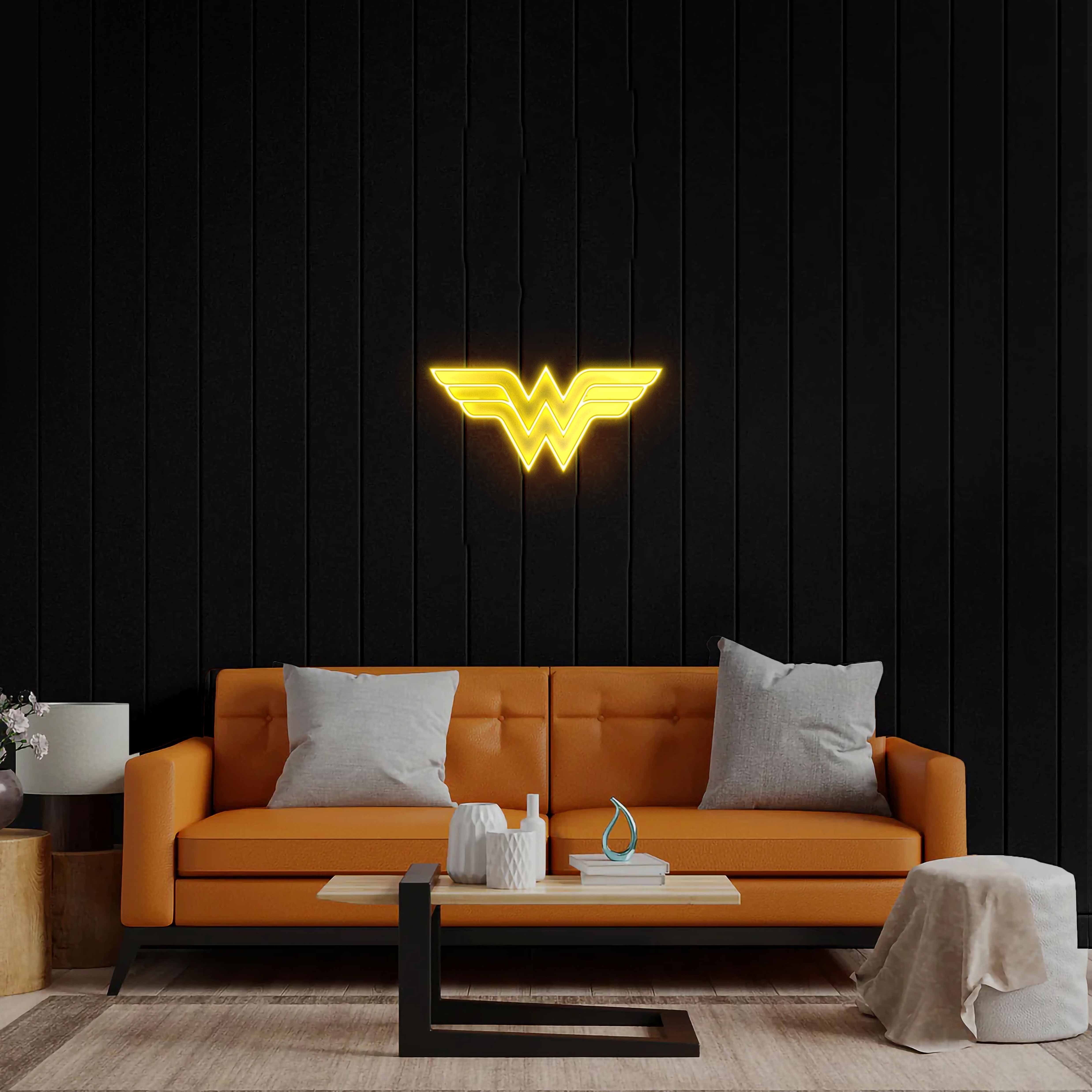 Wonder Woman Logo - Premium Neon Artwork