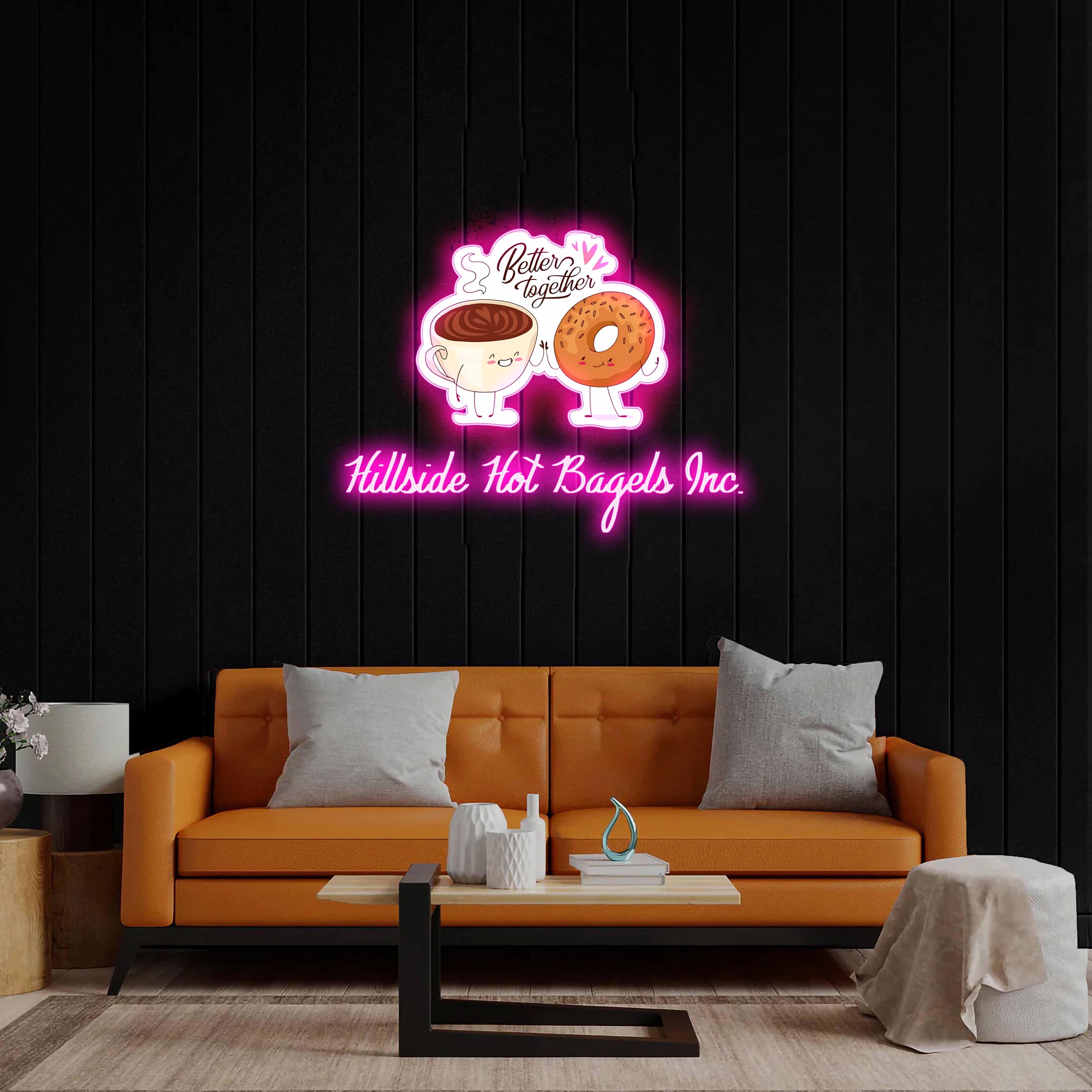 Hillside Hot Bagels Inc. - Premium Neon Artwork