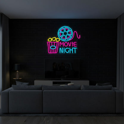 Movie Night Home Decor LED Neon Sign