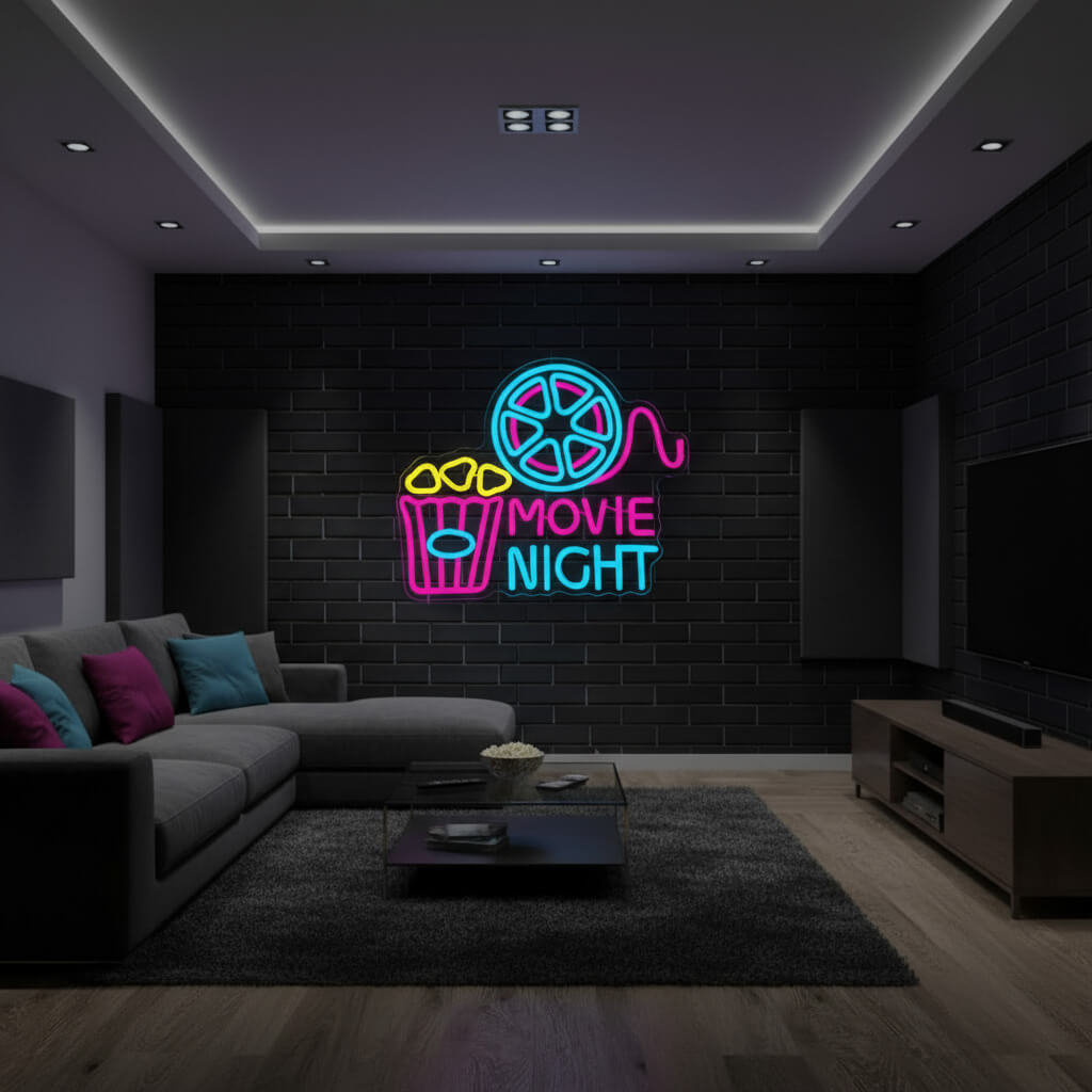 Movie Night Home Decor LED Neon Sign