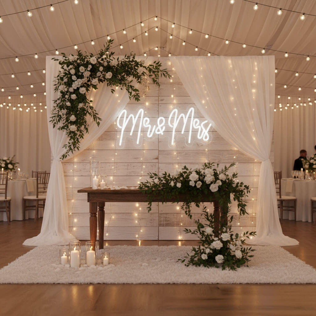 Mr & Mrs Wedding LED Neon Sign