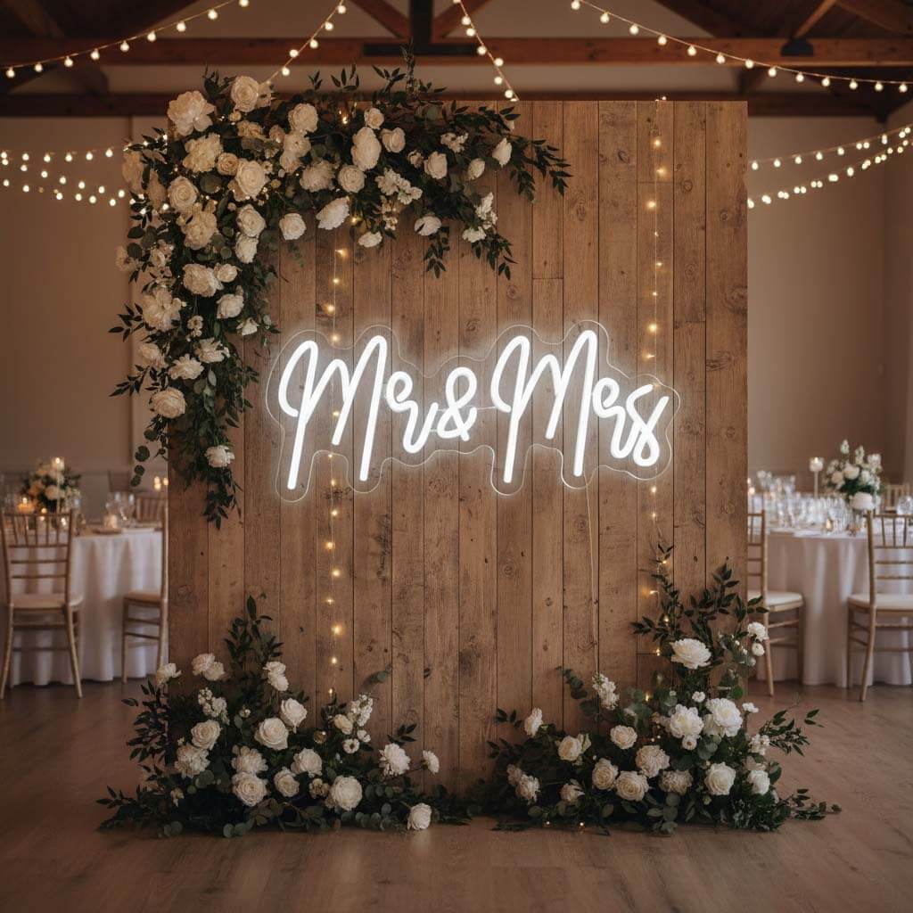 Mr & Mrs Wedding LED Neon Sign