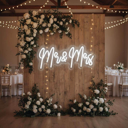 Mr & Mrs Wedding LED Neon Sign