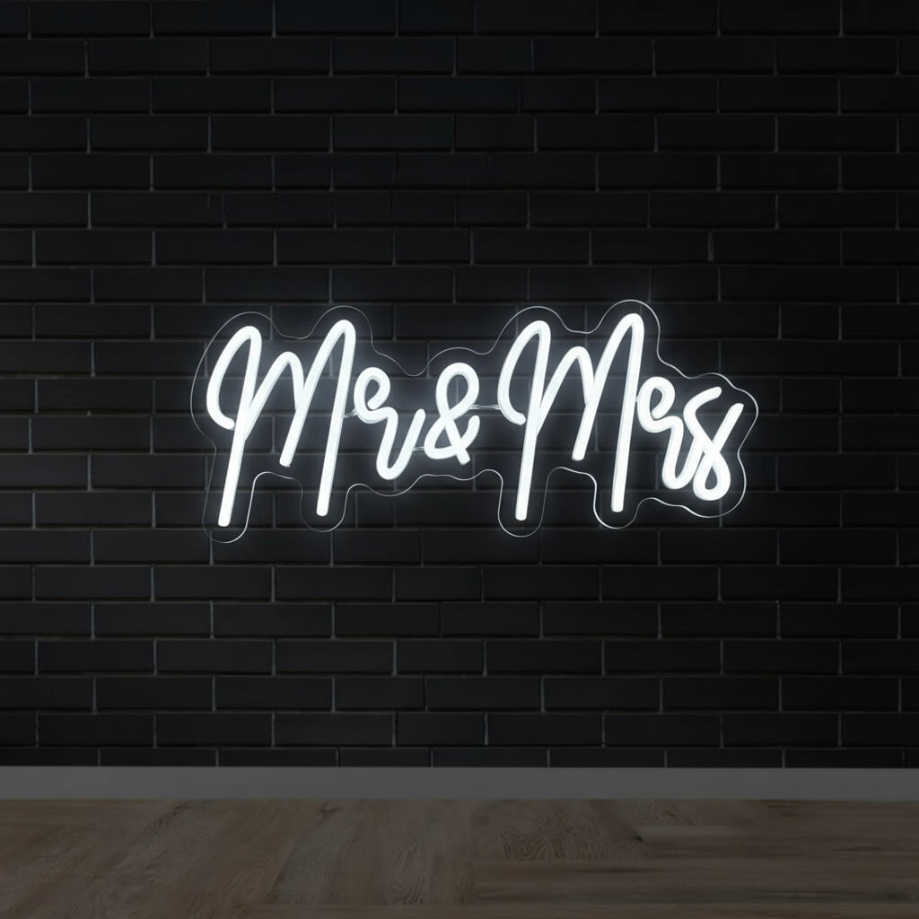 Mr & Mrs Wedding LED Neon Sign