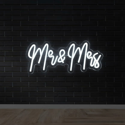 Mr & Mrs Wedding LED Neon Sign