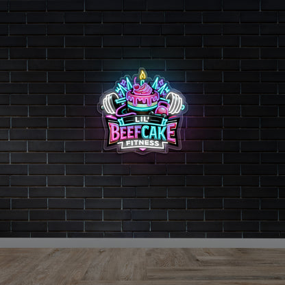 Lil’ Beefcake Fitness - Premium Neon Artwork