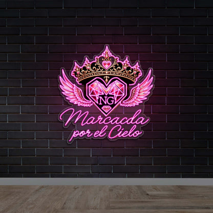 Marcada por el Cielo - Premium Neon Artwork