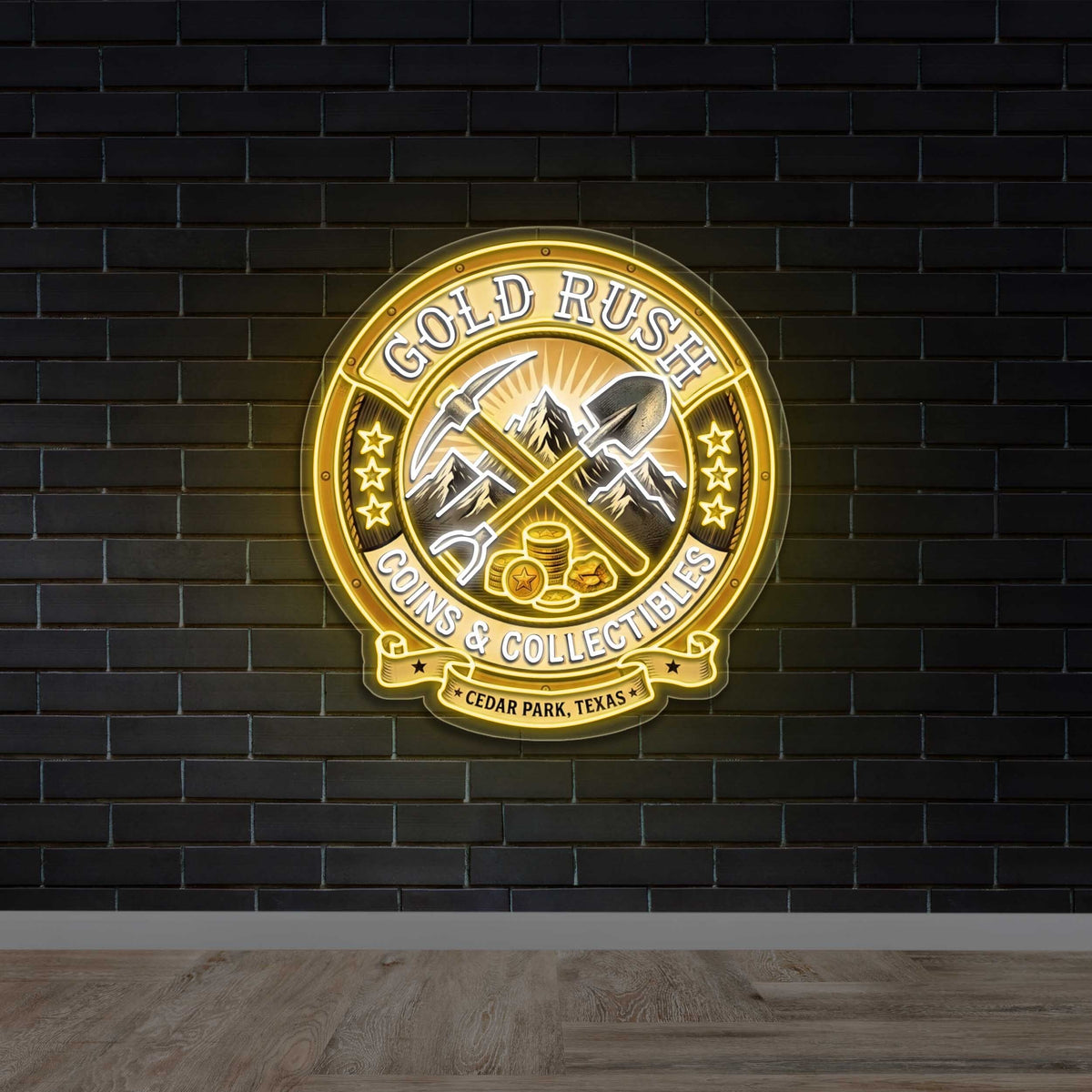 Gold Rush - Premium Neon Artwork