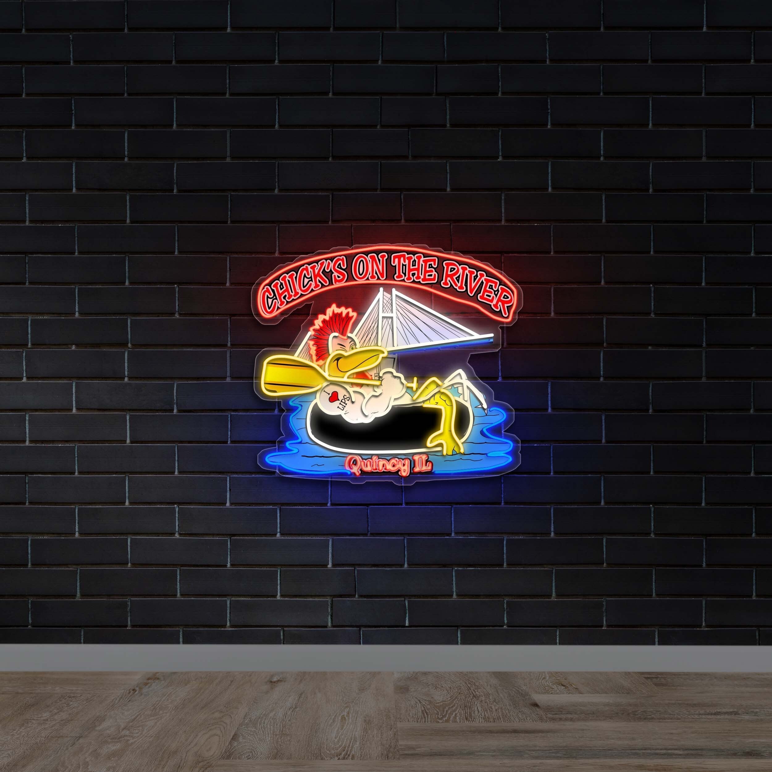 Chick's on the River - Premium Neon Artwork