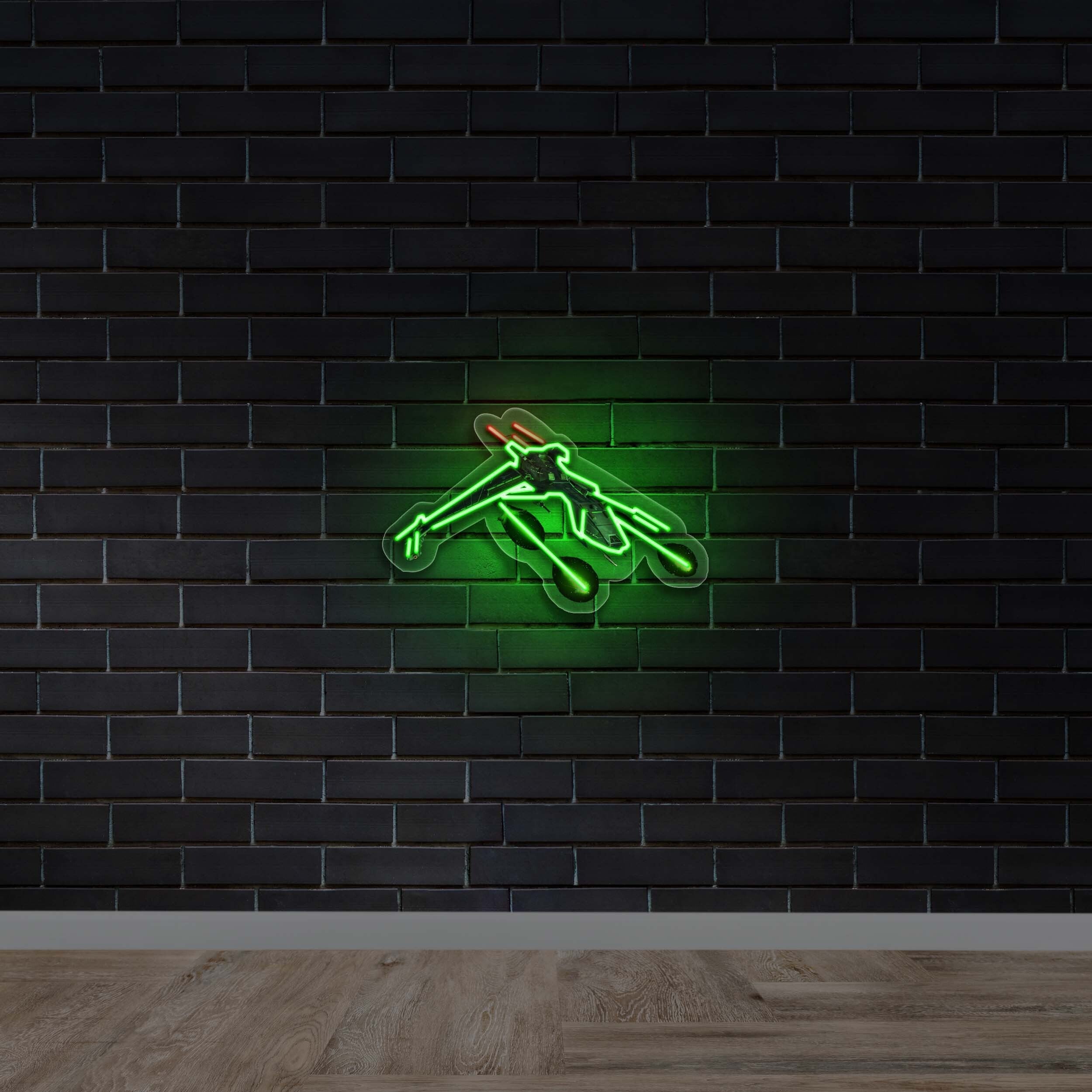 Klingon Bird-of-Prey - Premium Neon Artwork