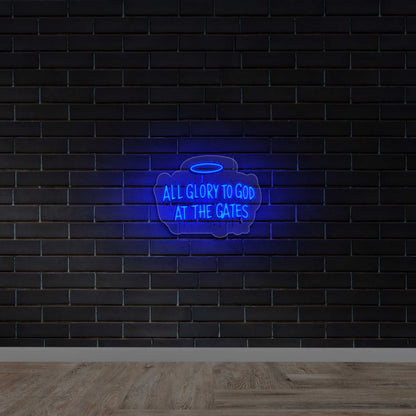 All Glory To God At The Gates - Premium Neon Artwork