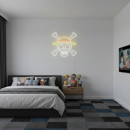 One Piece Straw Hat Jolly Rogers - LED Neon Sign