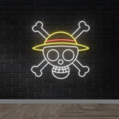 One Piece Straw Hat Jolly Rogers - LED Neon Sign