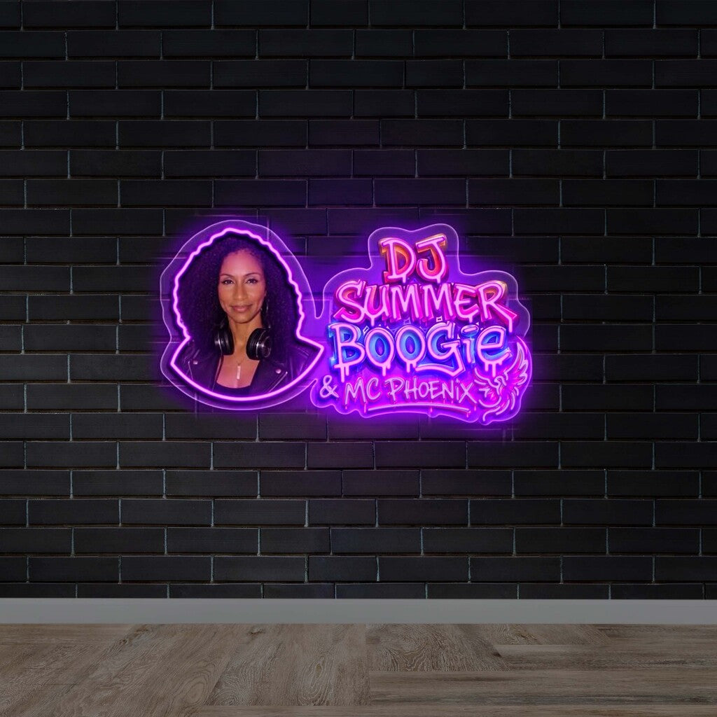 DJ Summer Boogie - Premium Neon Artwork