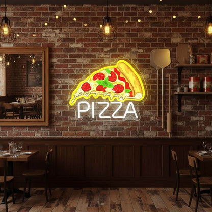 Pizza Slice UV-Print LED Neon Sign
