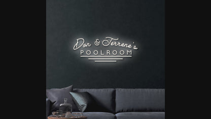 Don & Terrene's Pool Room – Premium Neon Artwork