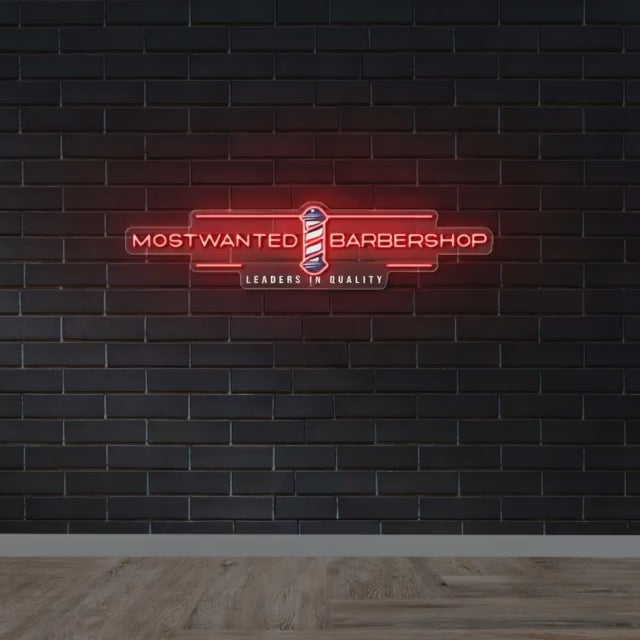 MOST WANTED BARBERSHOP - Premium Neon Artwork