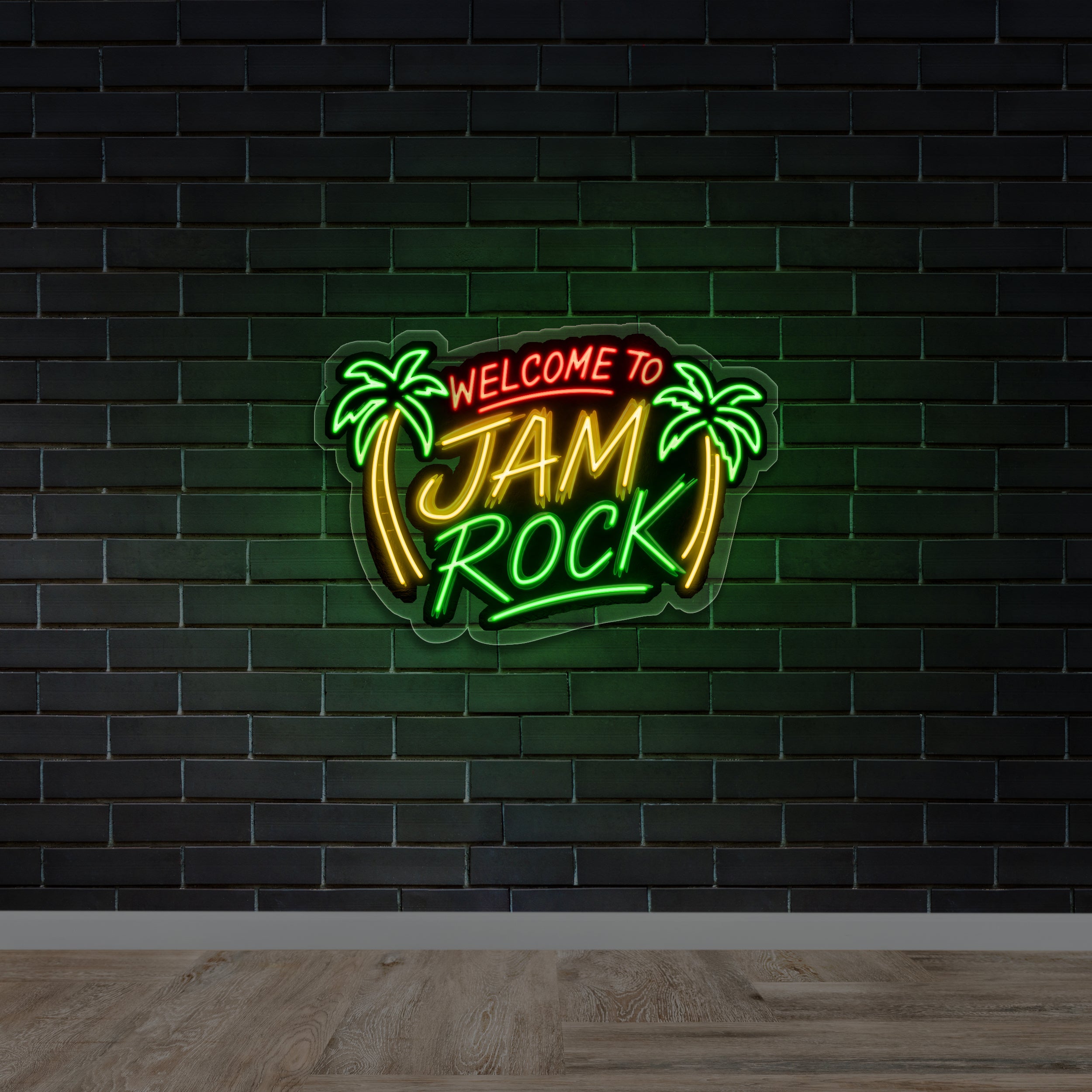 Welcome to Jam Rock - Premium Neon Artwork