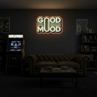 Retro Good Mood UV Print LED Neon Art Sign