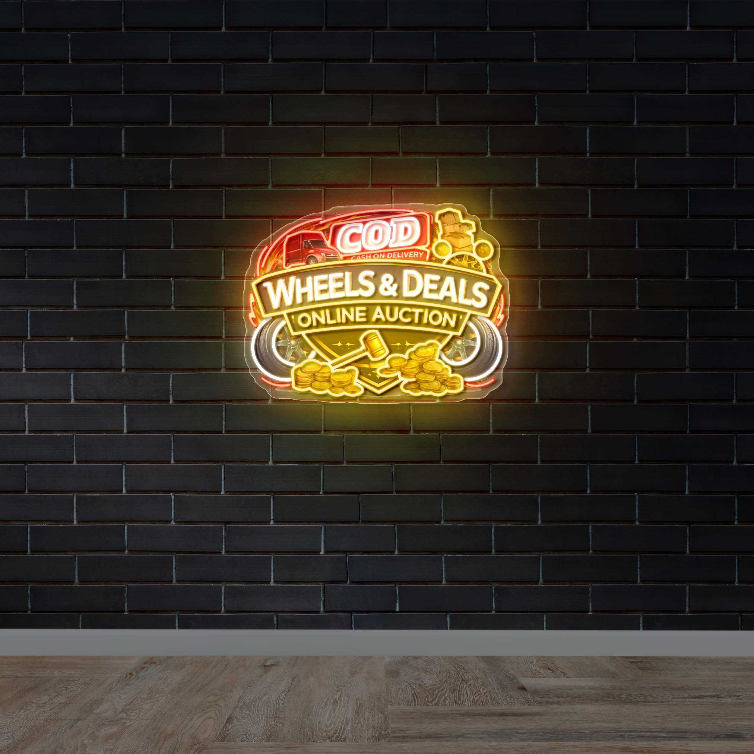 WHEELS & DEALS - Premium Neon Artwork