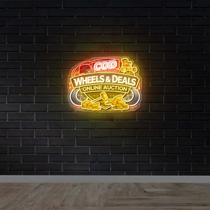 WHEELS & DEALS - Premium Neon Artwork