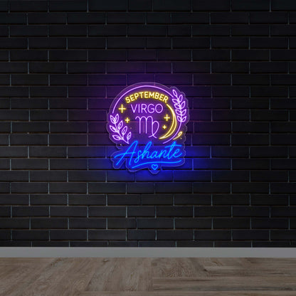 September Virgo Ashante - Premium Neon Artwork