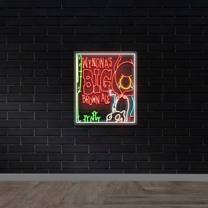 Wynona’s Big Brown Ale - Premium Neon Artwork