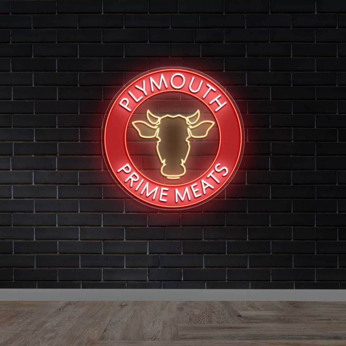 Plymouth Prime Meats - Premium Neon Artwork