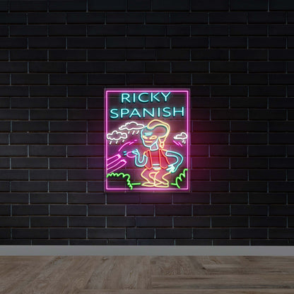 Ricky Spanish - Premium Neon Artwork