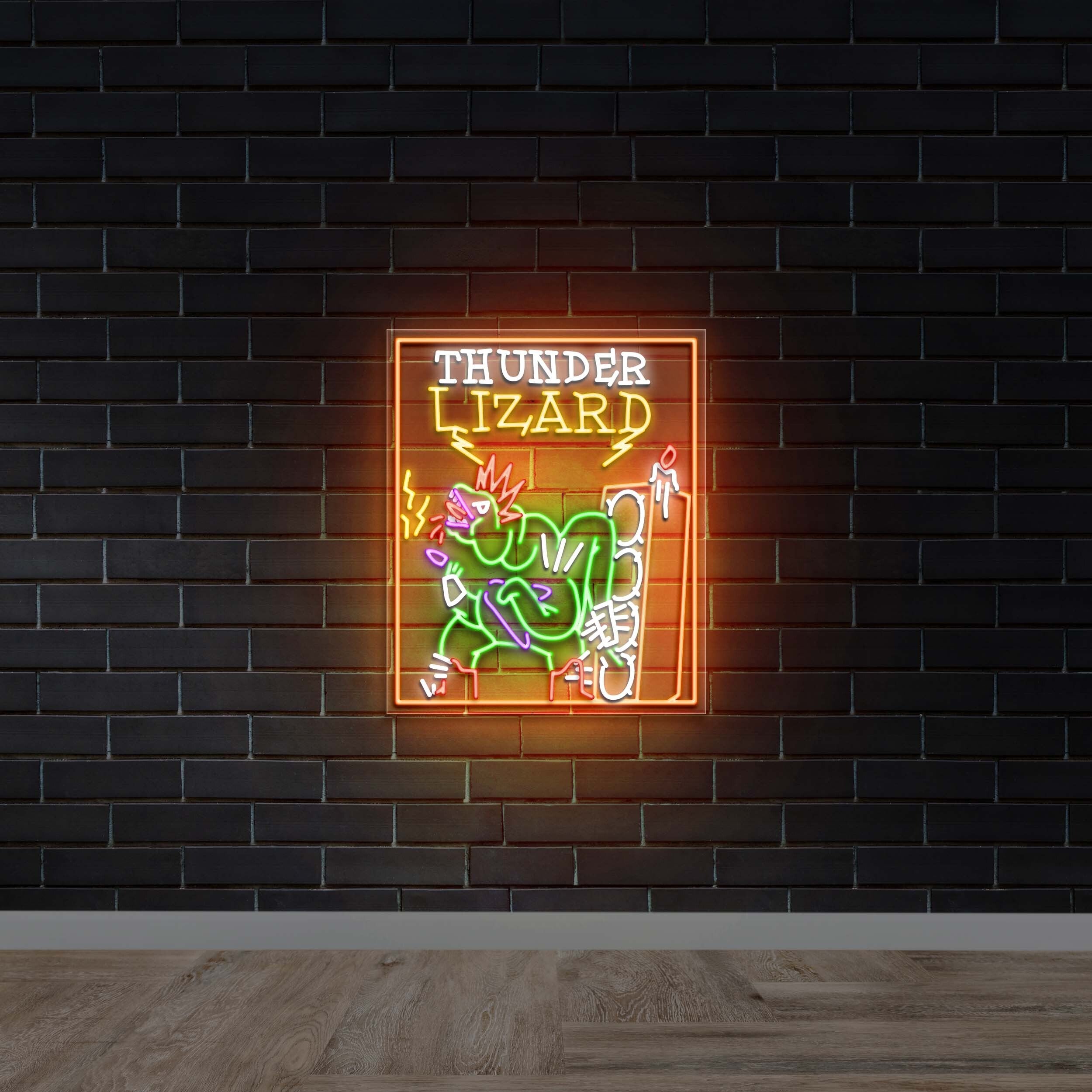 Thunder Lizard - Premium Neon Artwork