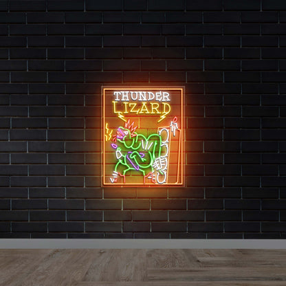 Thunder Lizard - Premium Neon Artwork