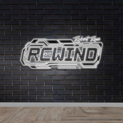 Rewind - Premium Neon Artwork