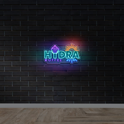 HYDRA Coffee - Premium Neon Artwork