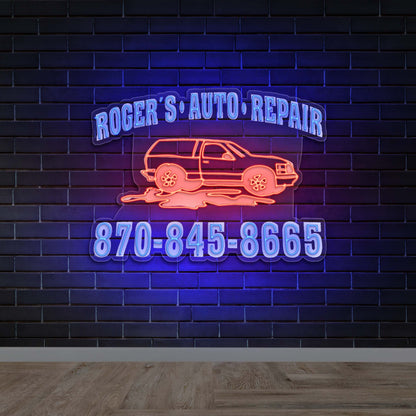 Roger's • Auto • Repair - Premium Neon Artwork