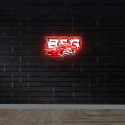 B&G 02 Race Car – Premium Neon Artwork
