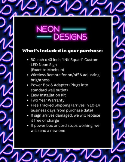 INK Squad - Premium Neon Artwork