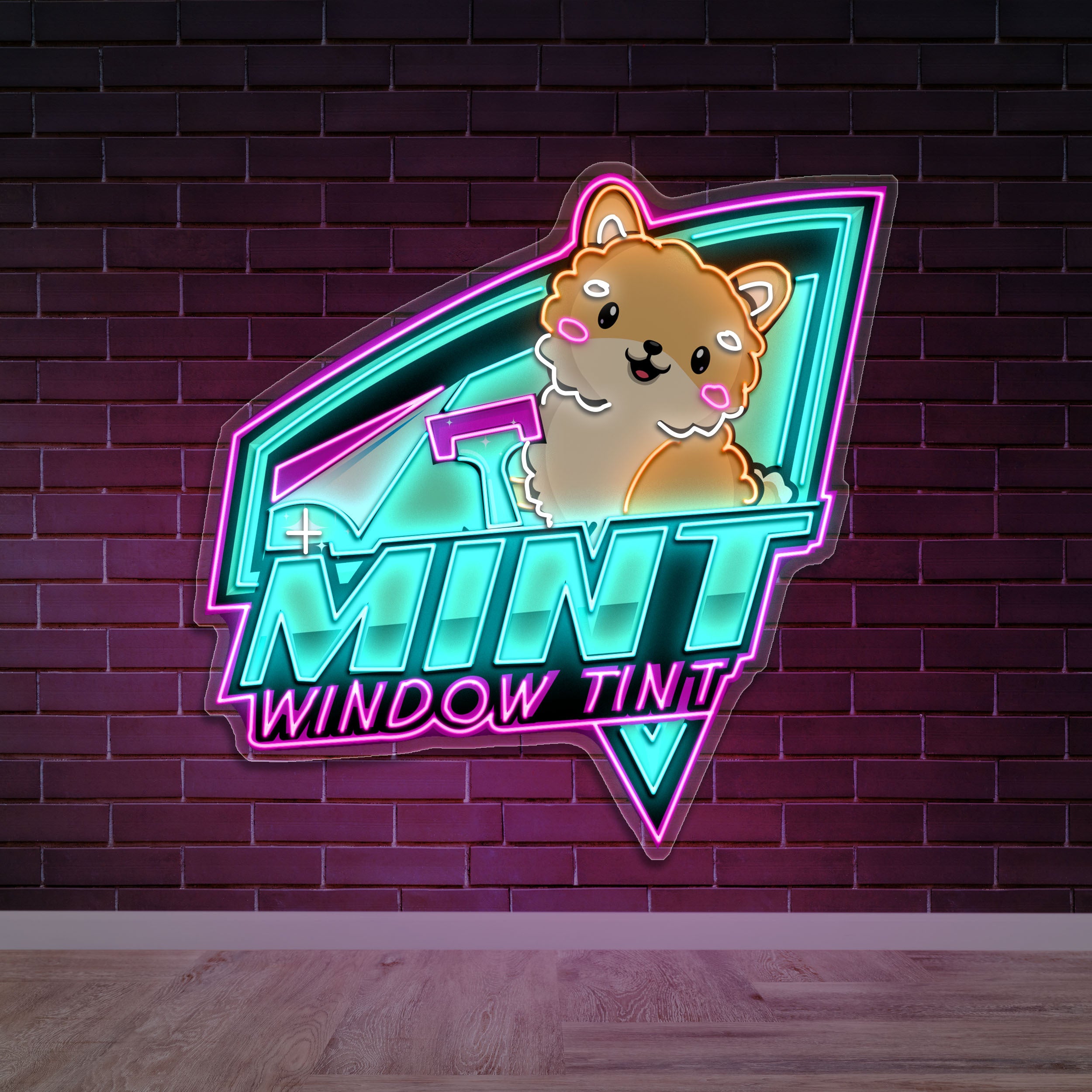 Mint Window Tint - Premium Neon Artwork