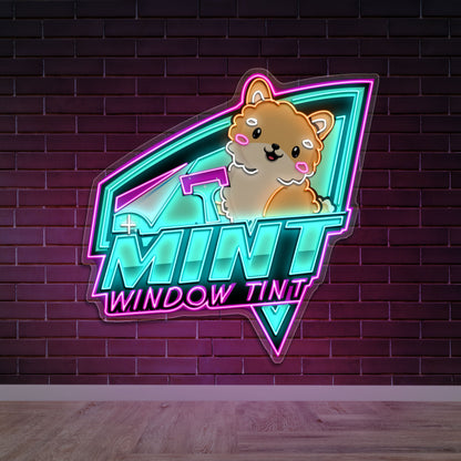 Mint Window Tint - Premium Neon Artwork