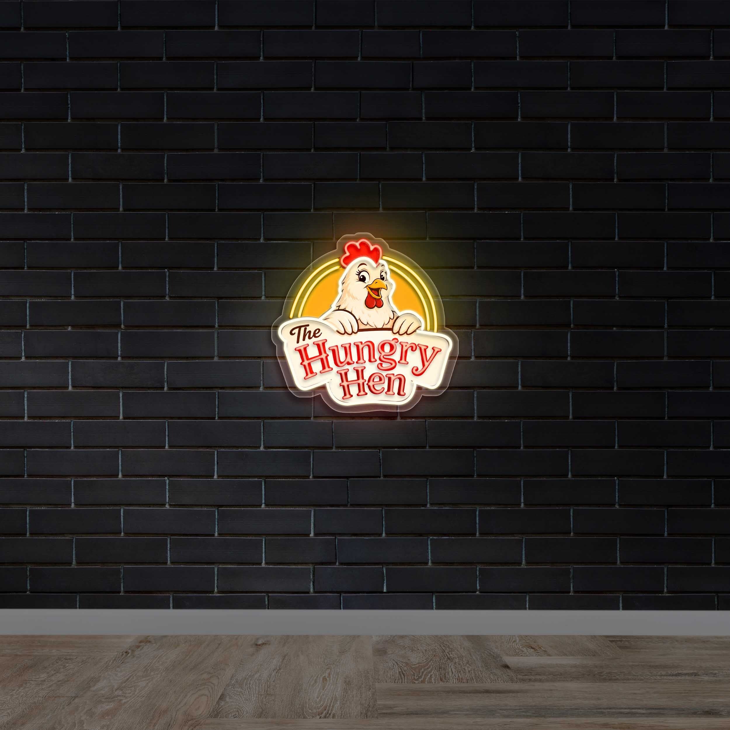 The Hungry Hen - Premium Neon Artwork