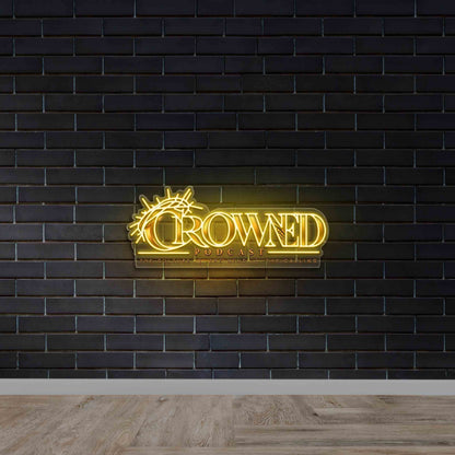 Crowned Podcast - Premium Neon Artwork
