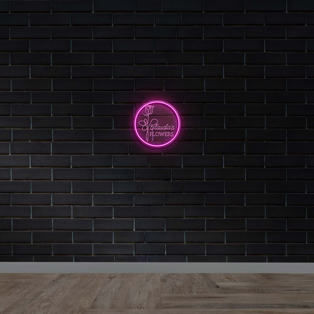 Claudia's Flowers - Premium Neon Artwork