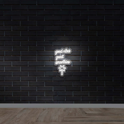 Good Vibes Great Smoothies - Premium Neon Artwork