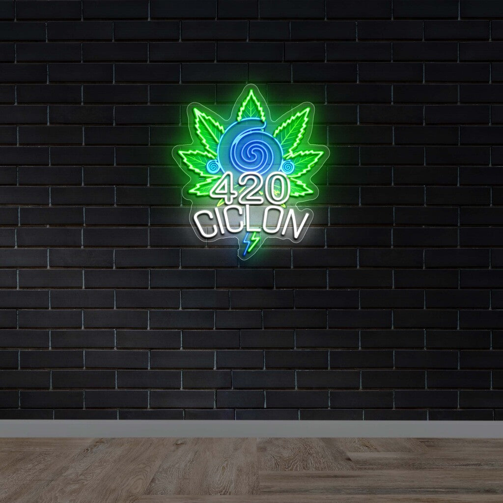 420 Ciclon - Premium Neon Artwork