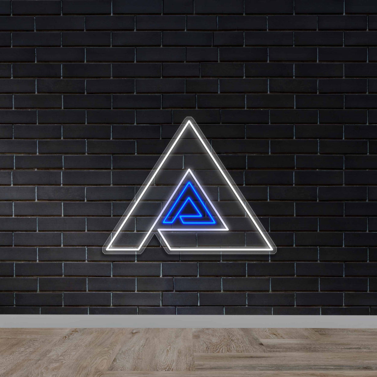 Nested Triangles - Premium Neon Artwork