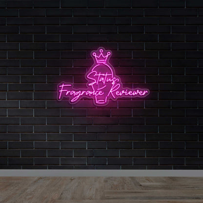 Status, Fragrance Reviewer - Premium Neon Artwork