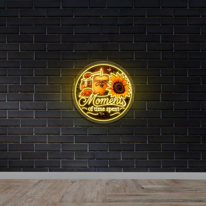 Moments of Time Spent - Premium Neon Artwork