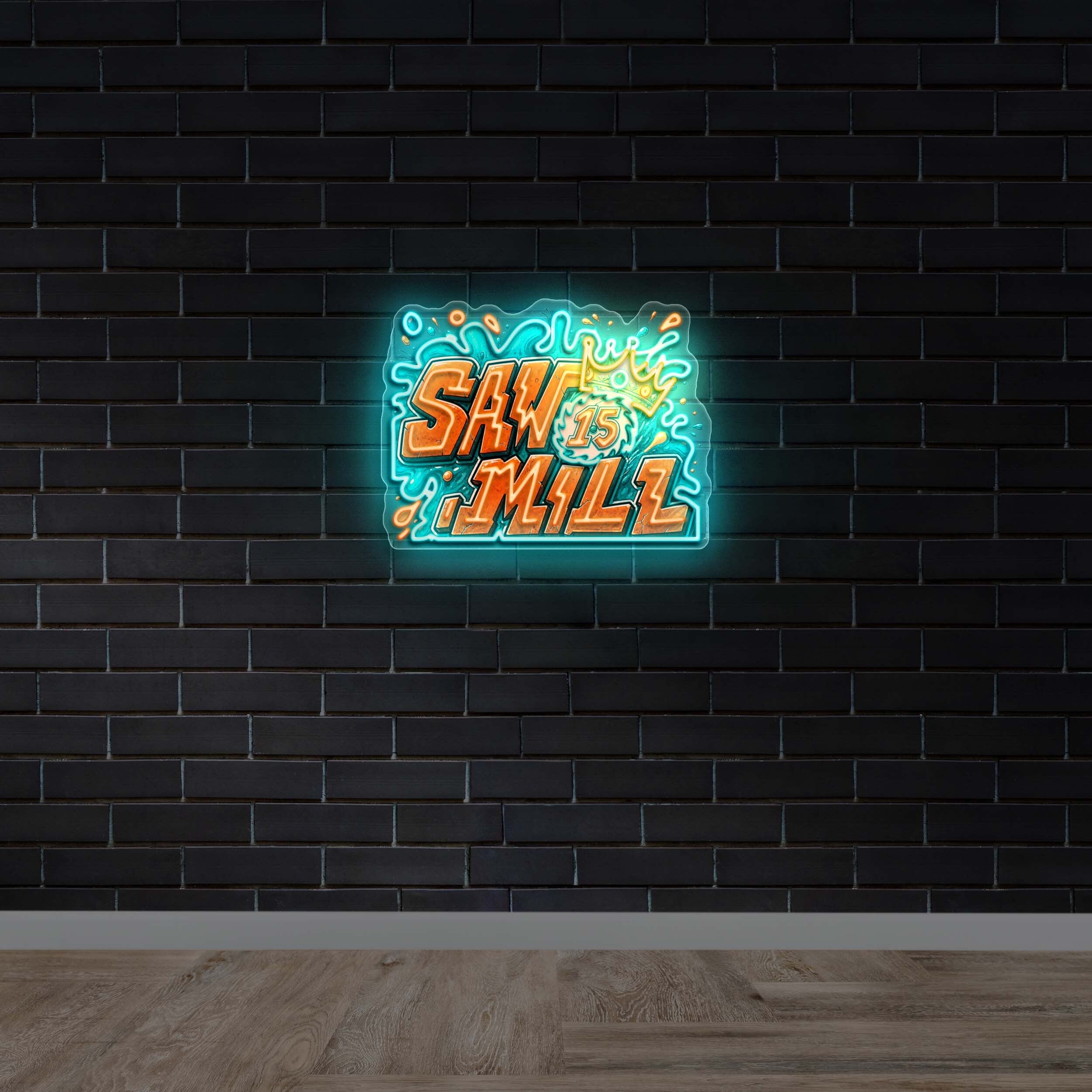 Saw Mill with a crown - Premium Neon Artwork