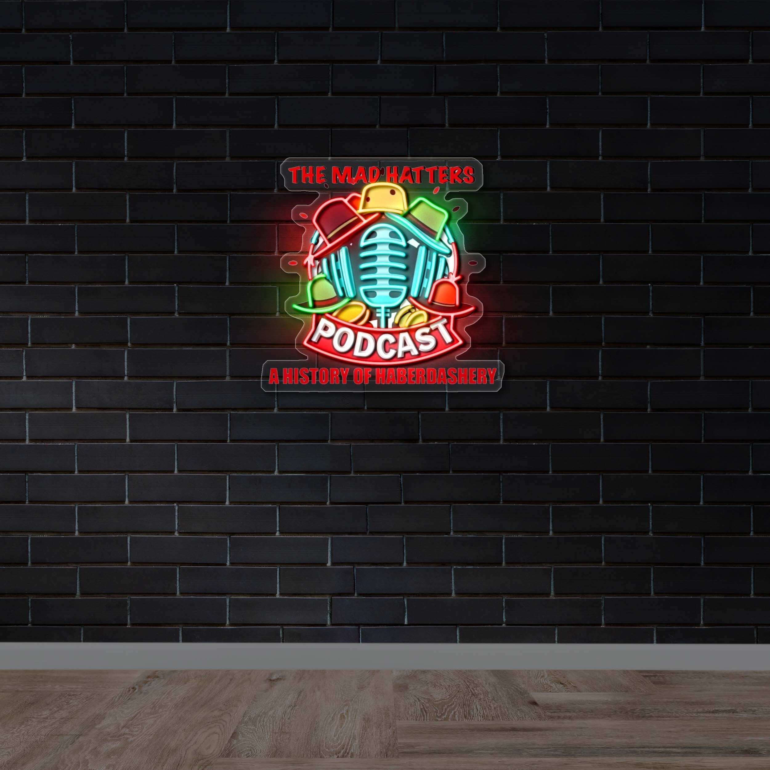 THE MAD HATTERS PODCAST - Premium Neon Artwork