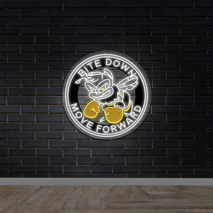 Bite down Move forward - Premium Neon Artwork